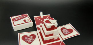 Explossionsbox zur Hochzeit